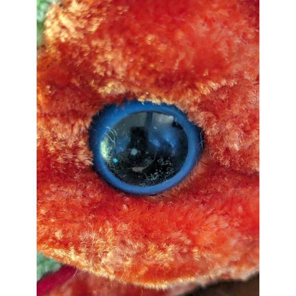 Royal Plush Toys Green Orange Dolphin Stuffed Plush Toy 12" Long Flaw Blue Eyes - Picture 7 of 10